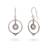 Pasión Rosenquarz Ohrringe | Silber