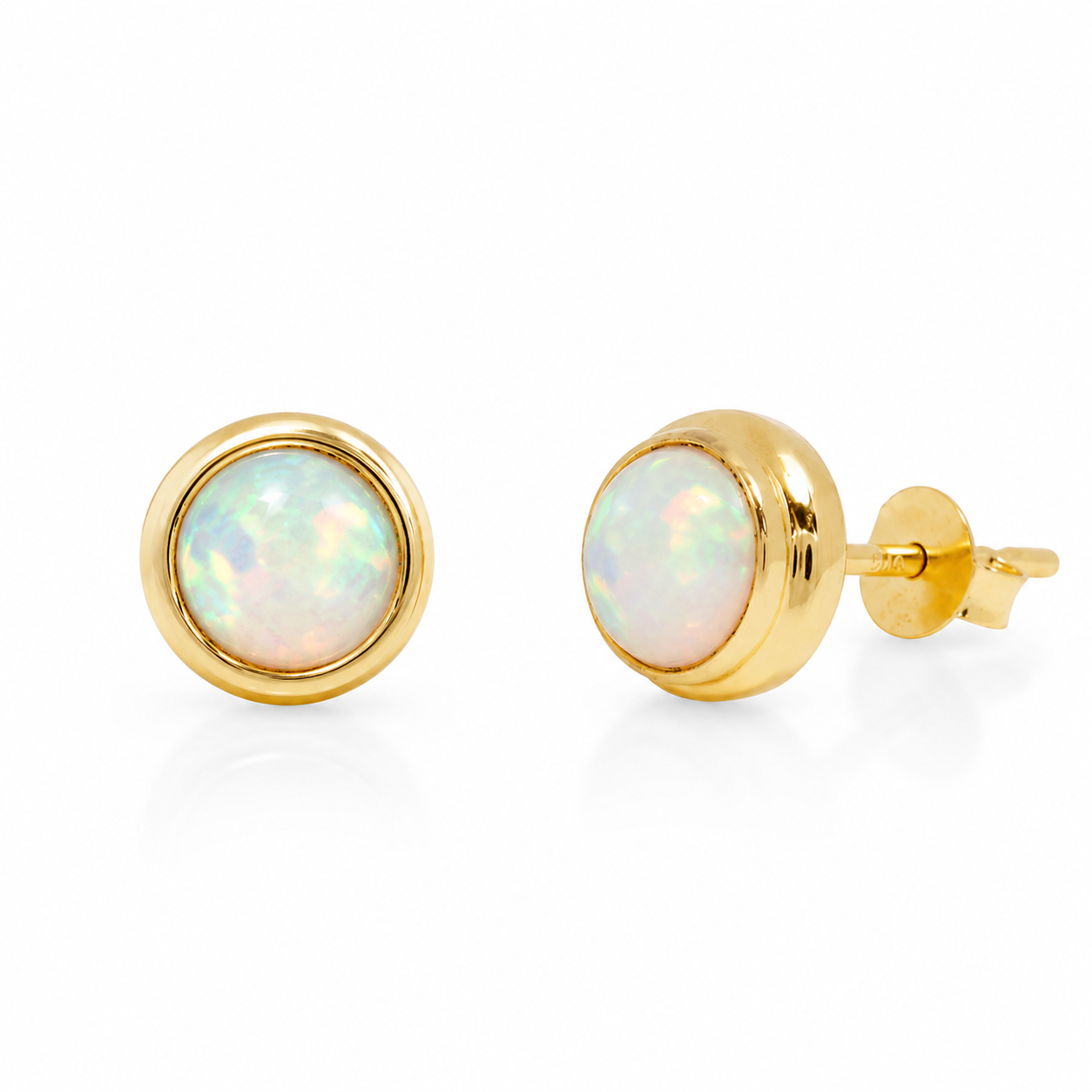 Perlita Opal Ohrstecker | Gold