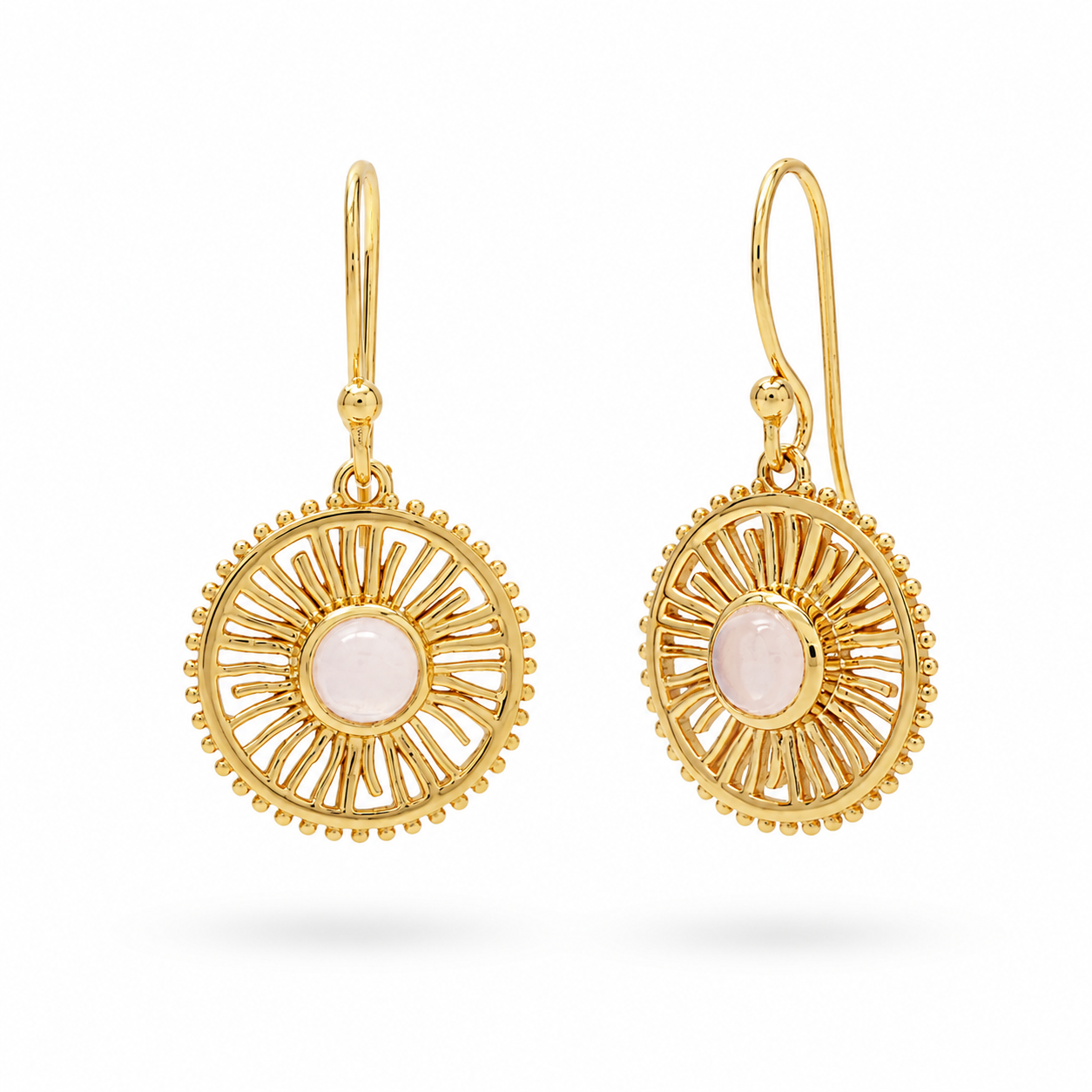 Rayén Rosenquarz Ohrringe | Gold