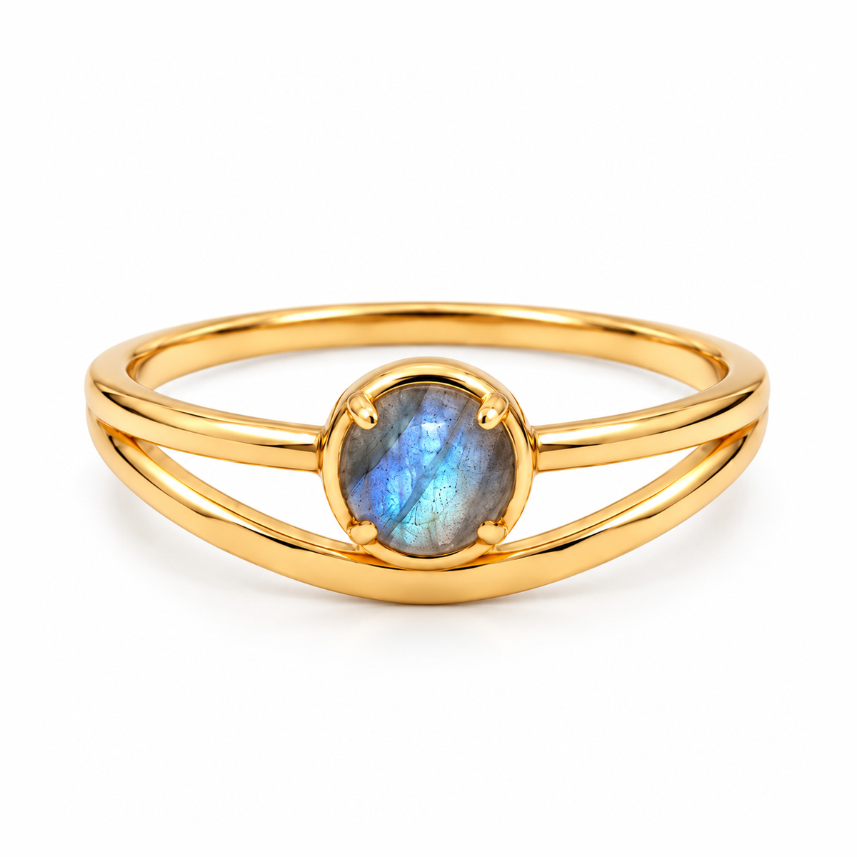 Serenya Labradorit &amp; Espina Ring | Gold Layering Set