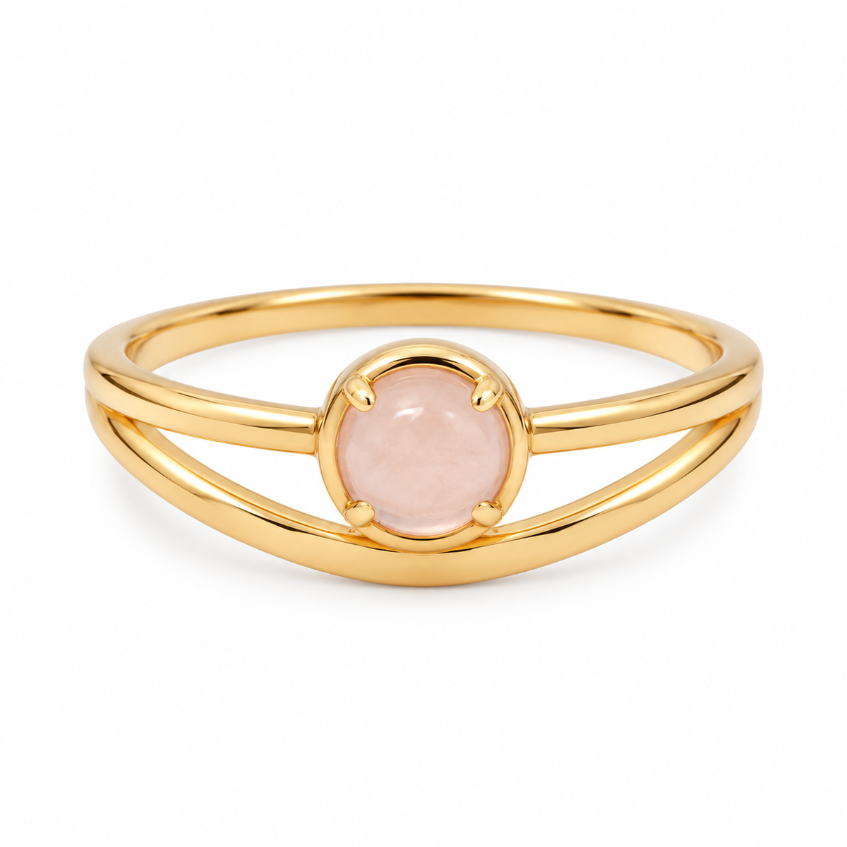 Serenya Rosenquarz &amp; Espina Ring | Gold Layering Set