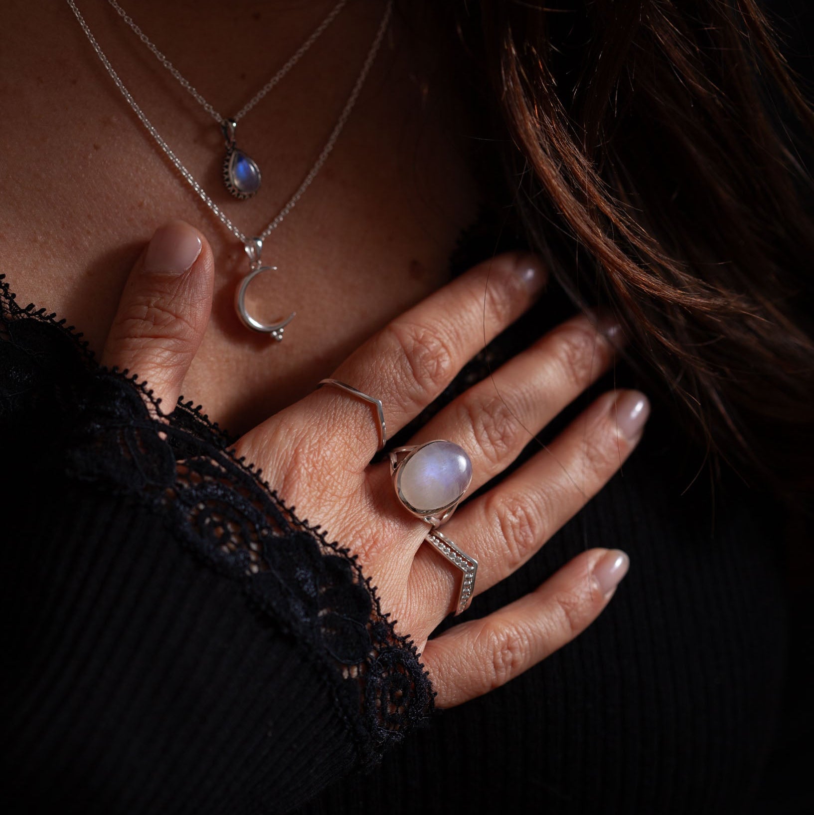 Grandéa Mondstein Ring | Silber