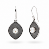 Solenne Perlen Ohrringe Silber aus 925 Sterling Silber, Freisteller