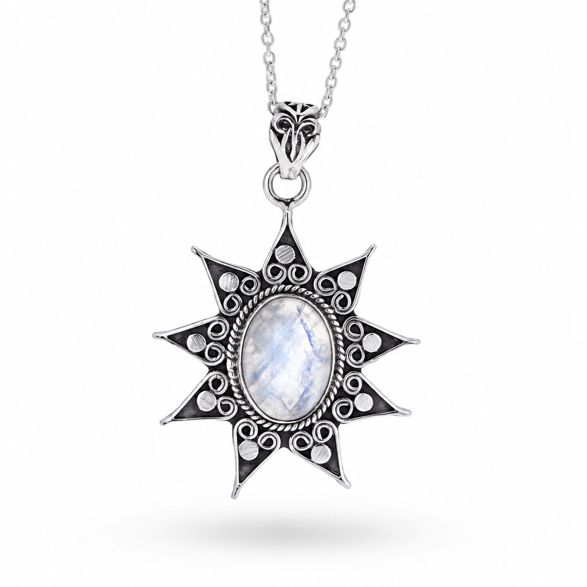 Tempesta Mondstein Anhänger | Silber