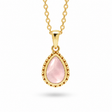 Ternura Rosenquarz Anhänger | Gold