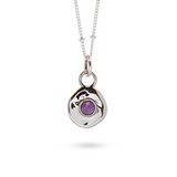Véora Birthstone Anhänger - Amethyst (Februar) | Silber