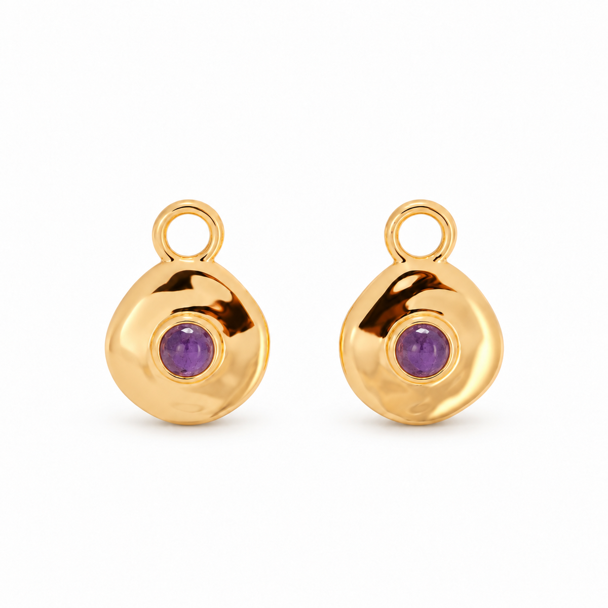 Véora Birthstone Charms - Amethyst (Februar) | Gold