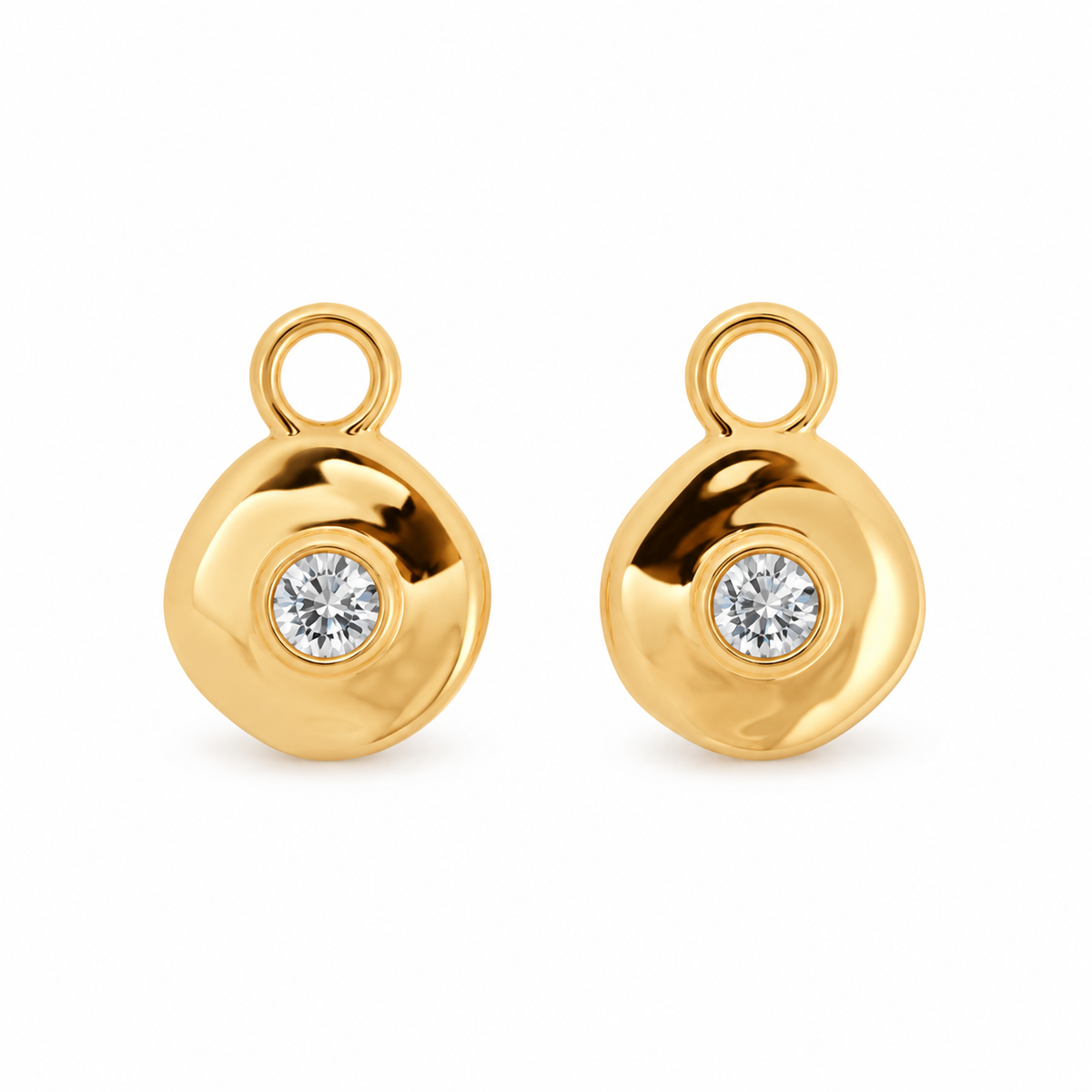 Véora Birthstone Charms - Weißer Topas (April) | Gold