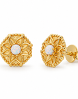 Vida Moonstone Stud Earrings | Silver