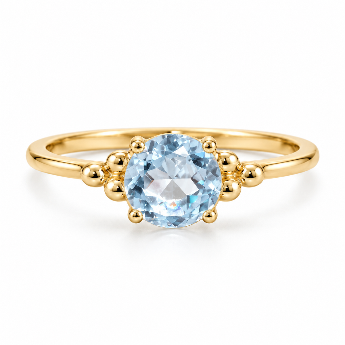 Zenaris Blauer Topas Ring | Gold