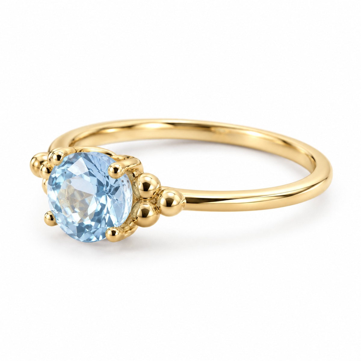 Zenaris Blauer Topas Ring | Gold