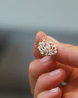 Flor de Loto Mondstein Ohrringe | Silber