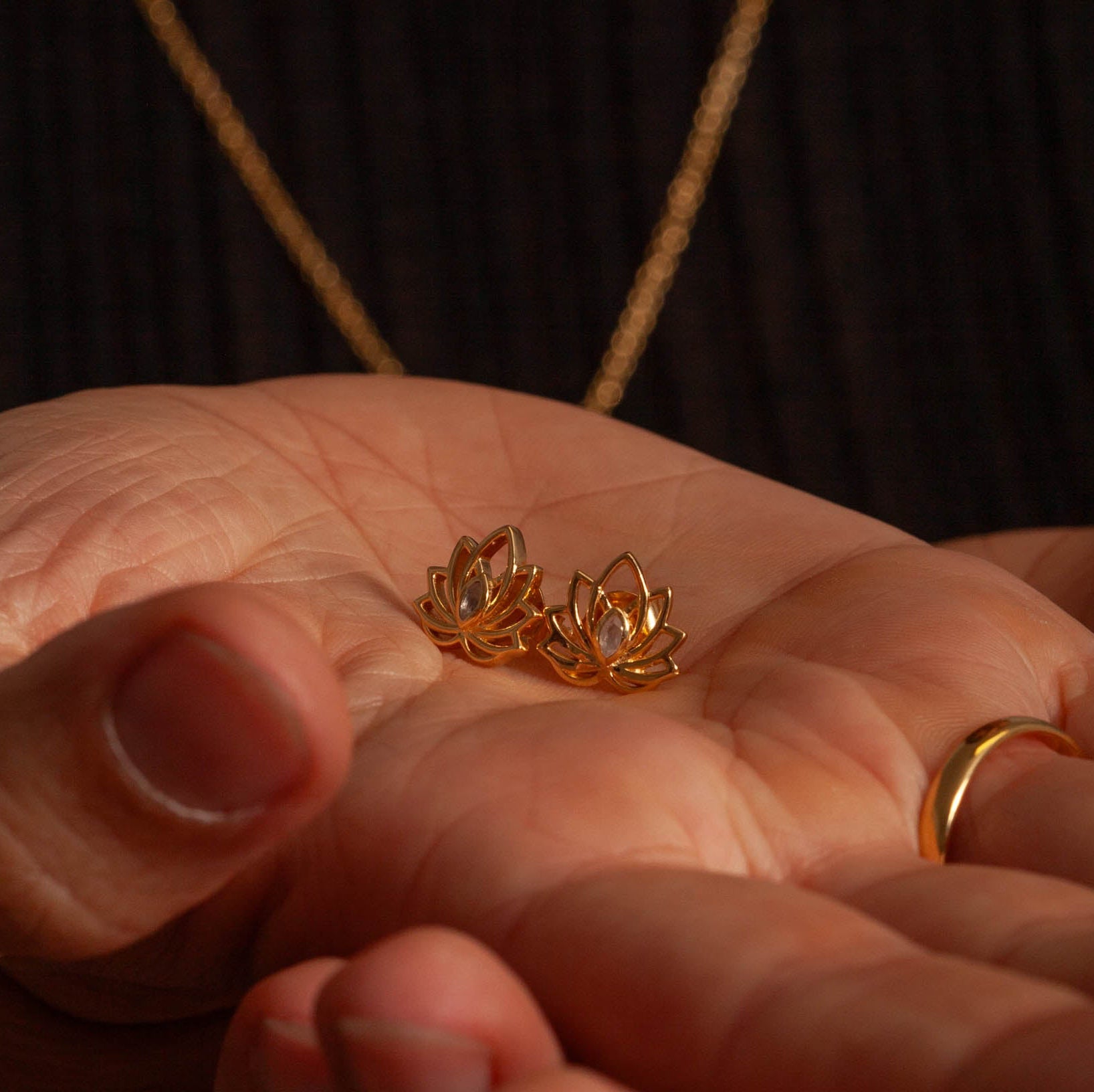 Luméa Mondstein Ohrstecker | Gold